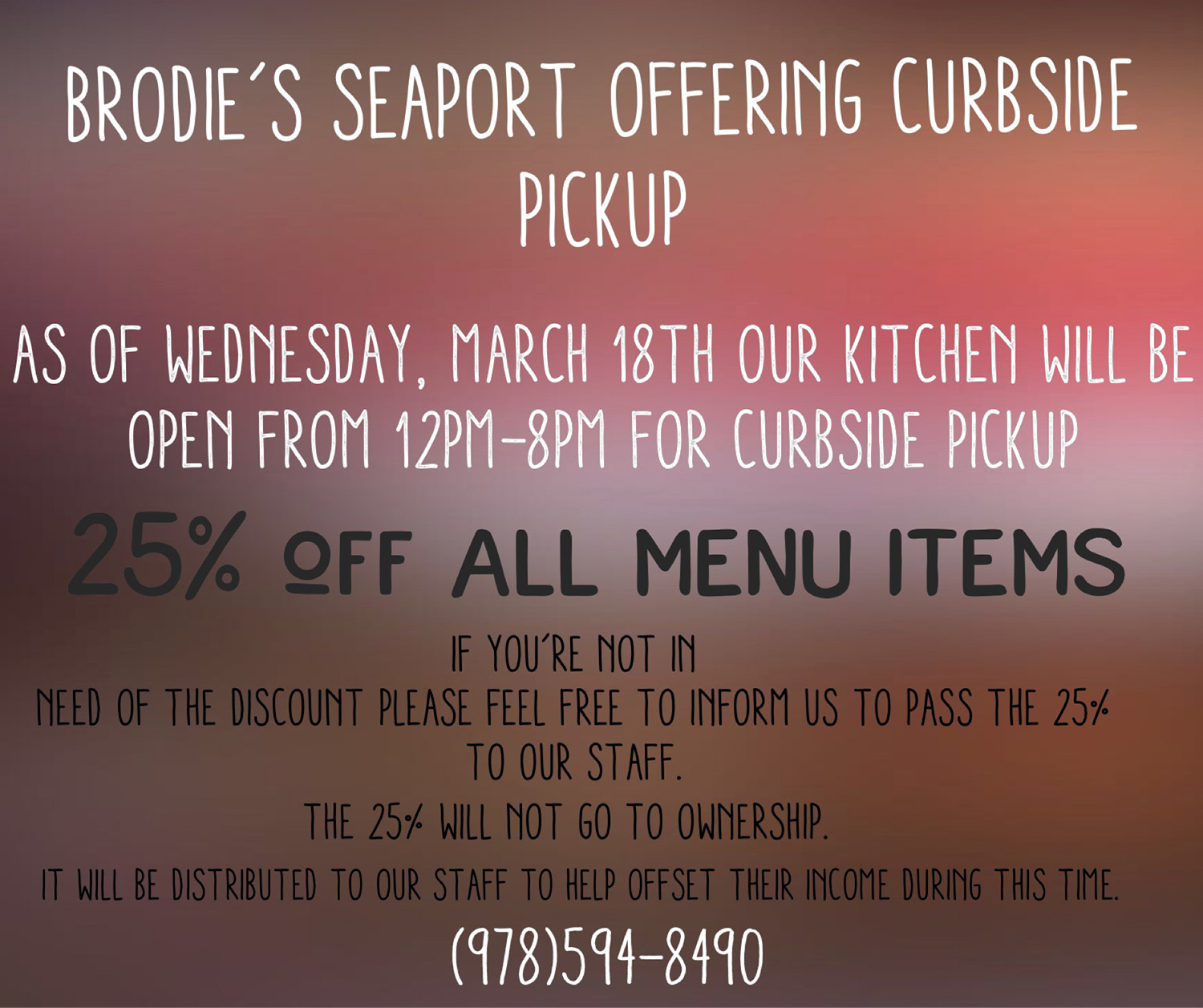 Brodies Seaport brodies takeout Brodies Seaport